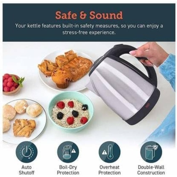 Automatic Electric Kettle 2.0L – Stainless Steel Hot Water Boiler with Auto Shut-Off, LED Display & Temperature Control (1000W, 220V) - Image 4