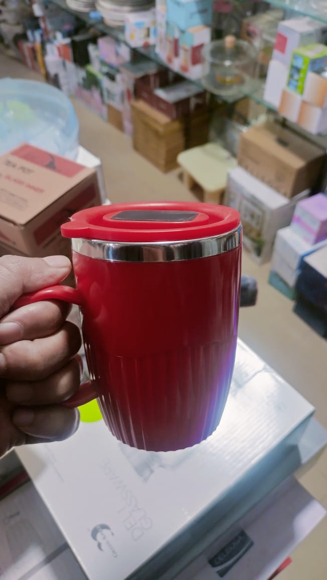 Premium Red Color Stainless Steel Inner Insulated Mug – Hot & Cold Coffee/Tea Travel Mug - Image 3