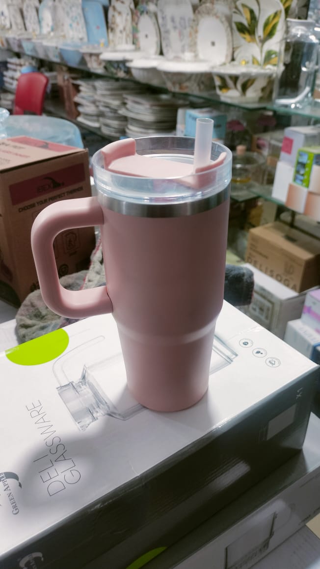 Premium Trending Pink color Stainless Steel Inner Insulated Mug – Hot & Cold Coffee/Tea Travel Mug with Lid