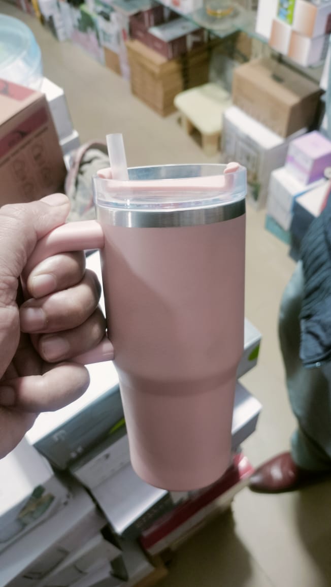 Premium Trending Pink color Stainless Steel Inner Insulated Mug – Hot & Cold Coffee/Tea Travel Mug with Lid - Image 2