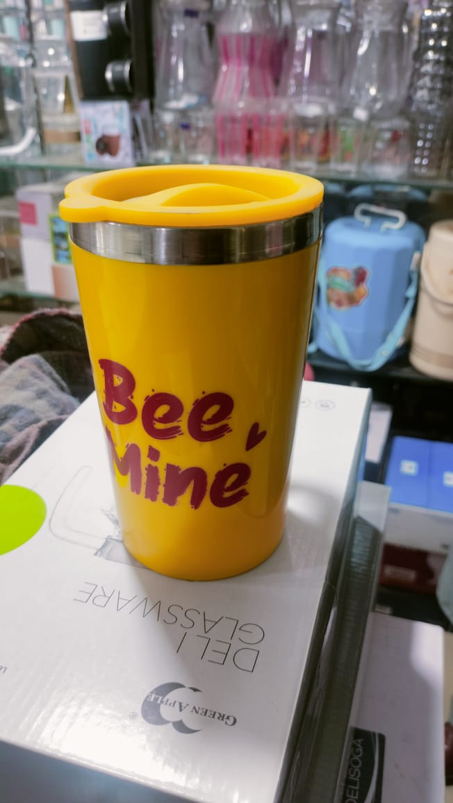 Premium Yellow Color Stainless Steel Inner Insulated Mug – Hot & Cold Coffee/Tea Travel Mug with Lid - Image 3