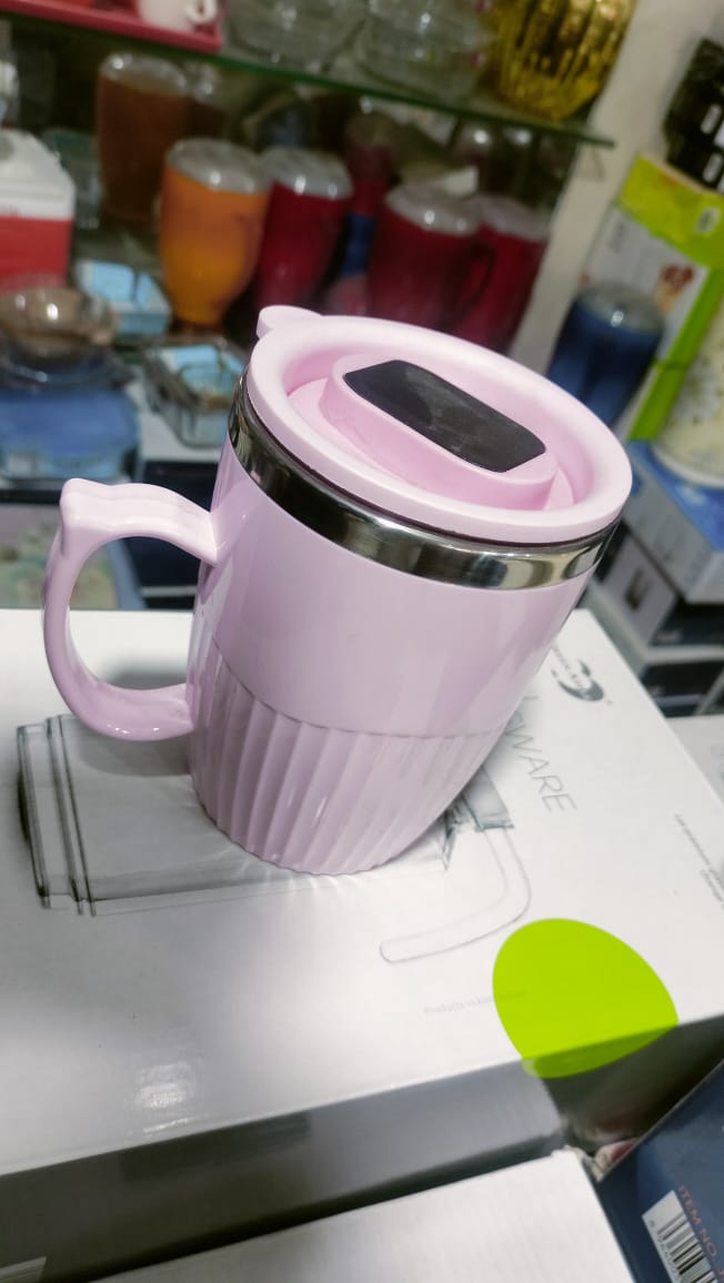 Premium Pink Color Stainless Steel Inner Insulated Mug – Hot & Cold Coffee/Tea Travel Mug with Lid - Image 2