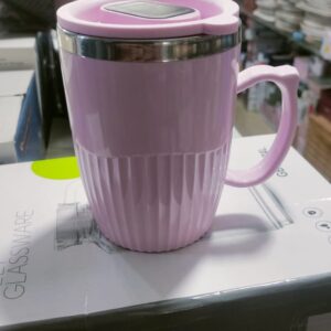 Premium Pink Color Stainless Steel Inner Insulated Mug – Hot & Cold Coffee/Tea Travel Mug with Lid